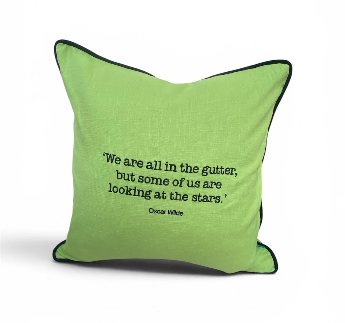 Irish Linen Oscar Wilde Cushion