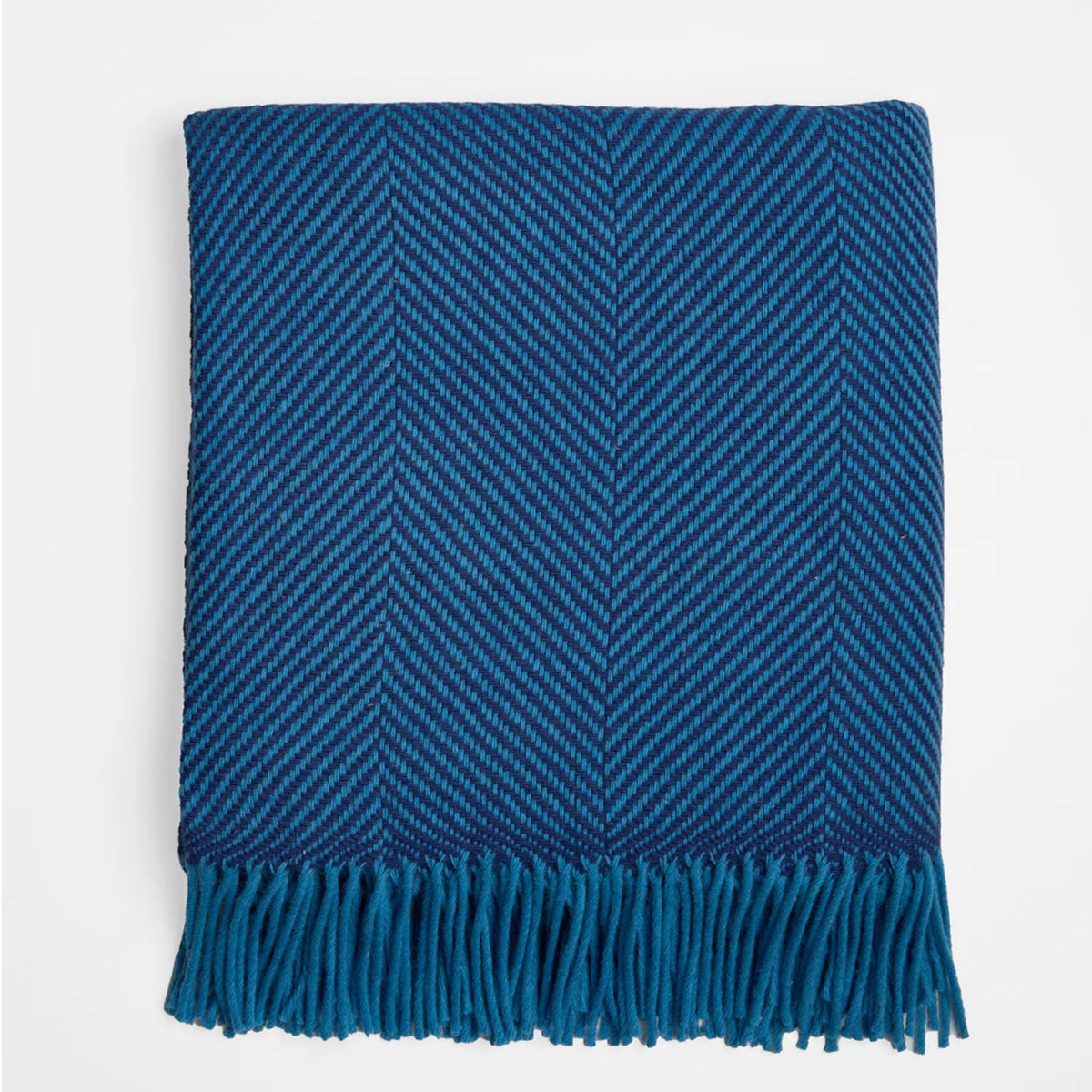 Foxford Cobalt Herringbone Throw