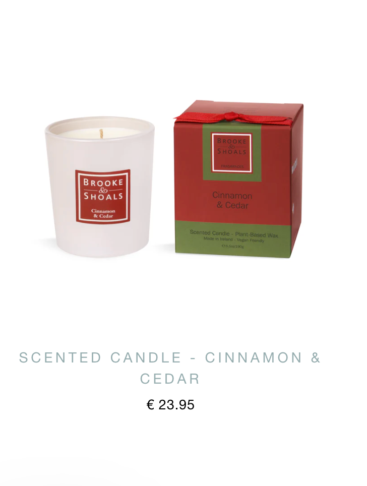 Cinnamon & Cedar Scented Candle