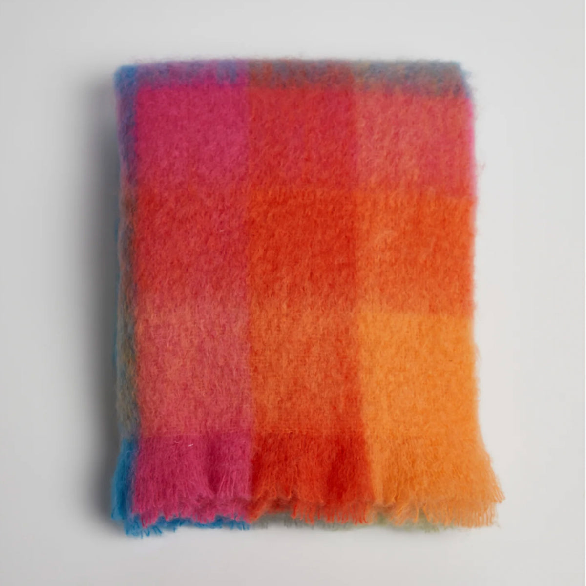 Foxford Mohair Colour Block Throw