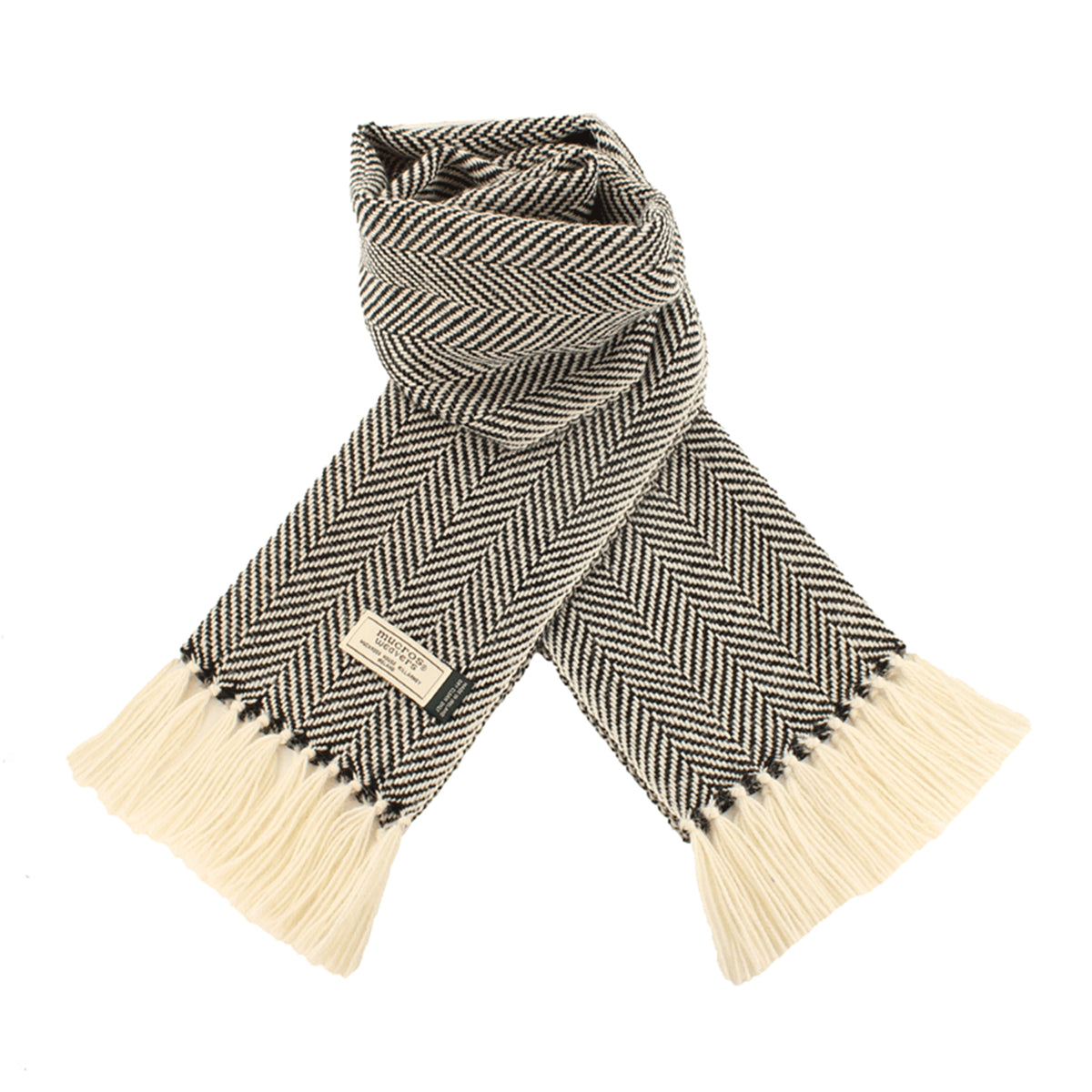 Alpaca Scarf (Cream / Black)